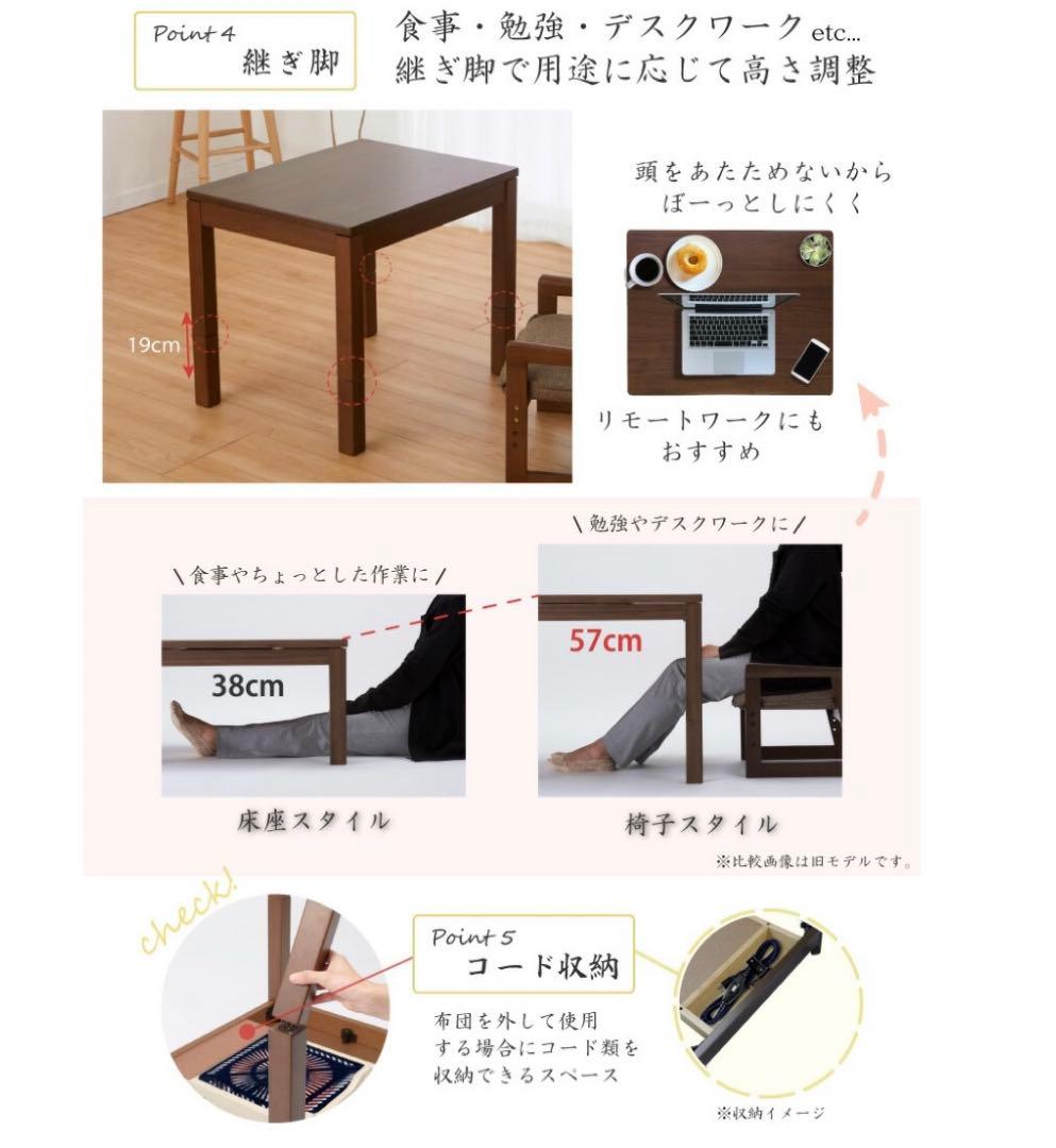 う*め様 ⭐︎値下げ⭐︎YUASA こたつ 3点セット 1人用こたつ　コンパクト