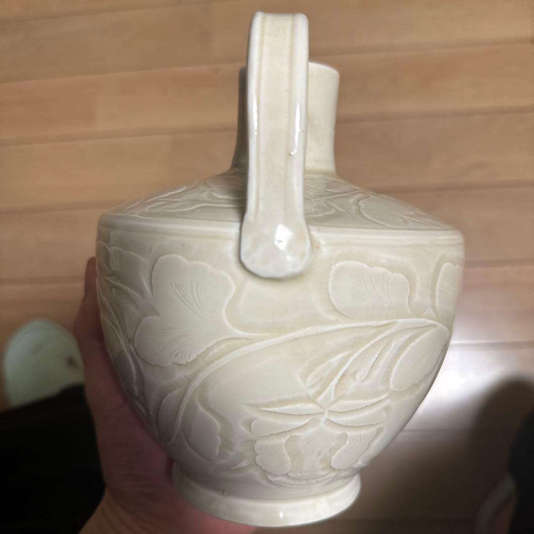 宋代白磁、定窯、白釉壷、水注、执壷