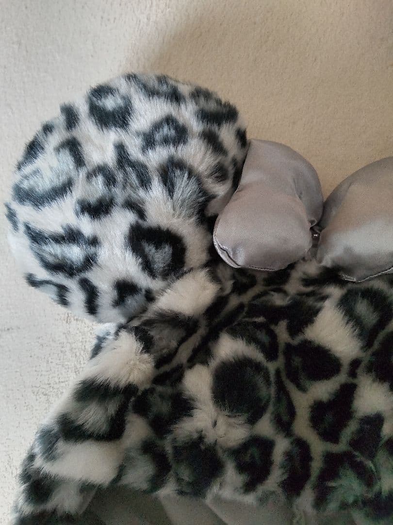 ディズニー ヒョウ柄 グレー シルバー ファンキャップ