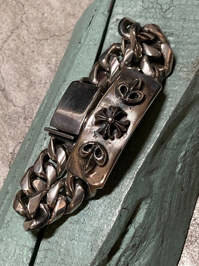 [4] Silver925 / 115g Cross ID極太喜平 ブレスレット