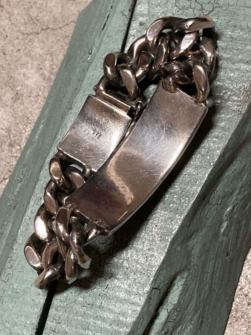 [4] Silver925 / 115g Cross ID極太喜平 ブレスレット