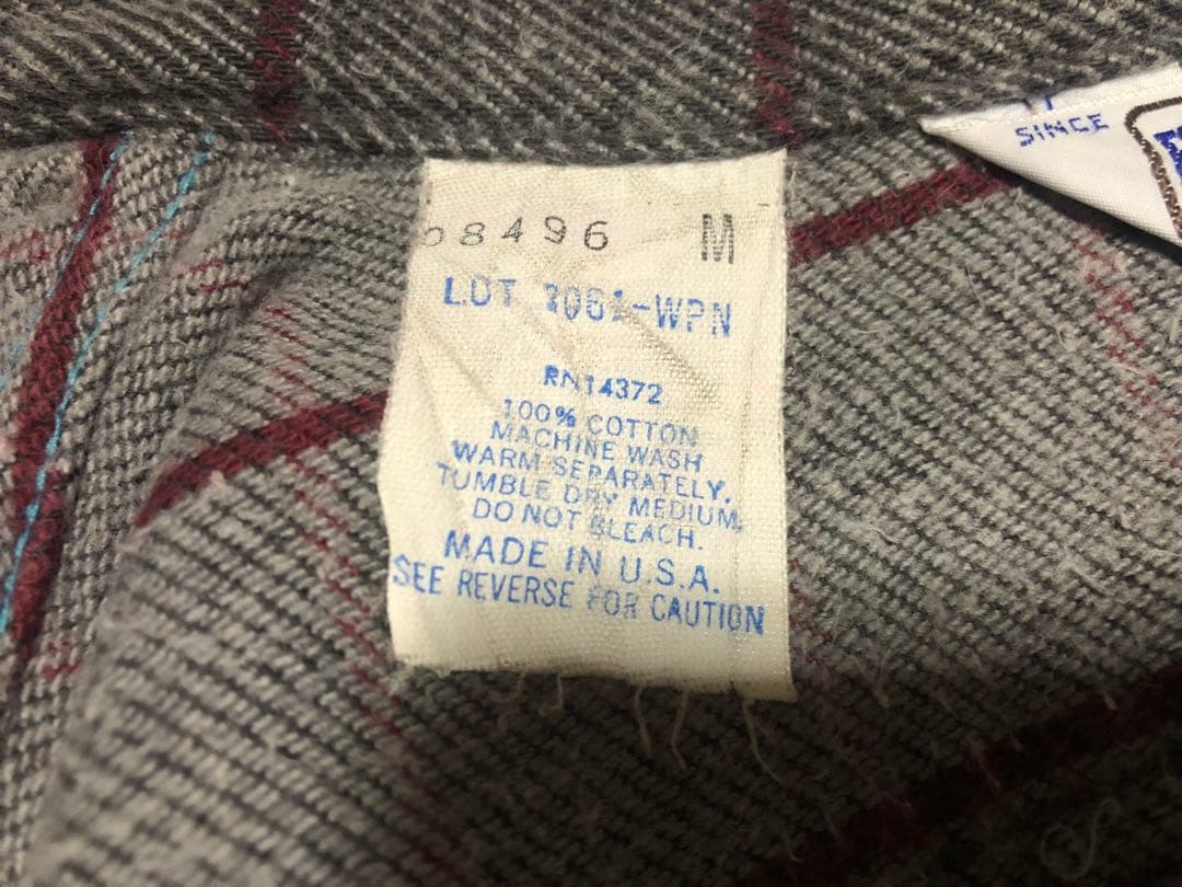 状態良好 グレピン 80’s USA製 FIVE BROTHERヘビーネルシャツ