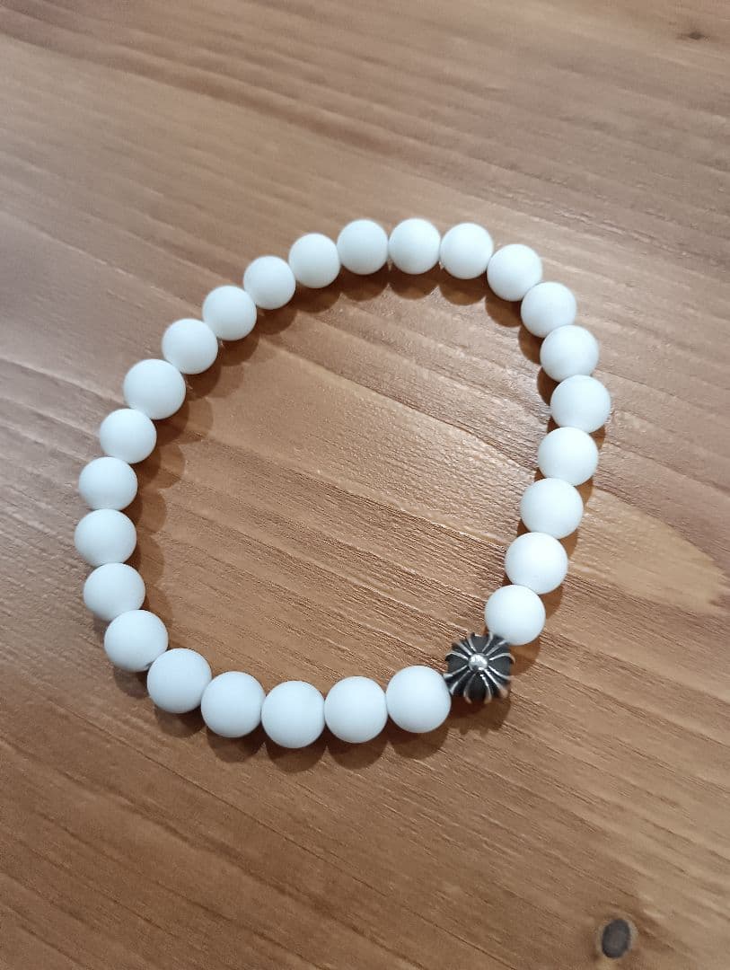 け*ゅ様 クロムハーツ　ホワイトオニキス　ビーズブレスレット　美品