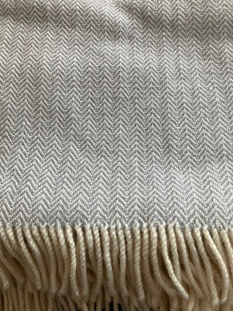 無印良品　ウール100%ブランケット　ヘリンボーン　180×260㎝