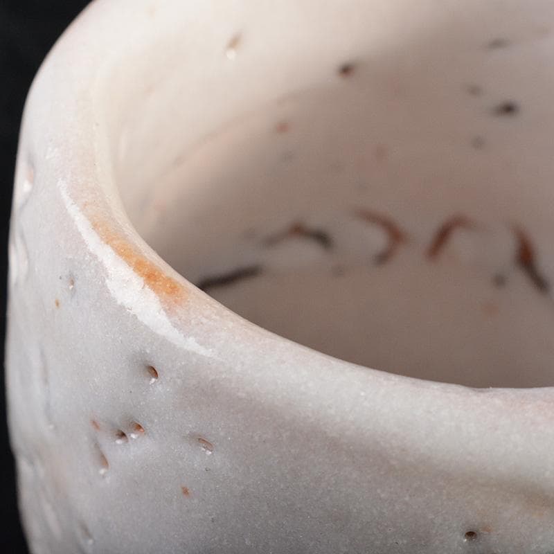 茶道具　加藤唐九郎　一無斎（一ム斎）作　志野　ぐい呑み　共布共箱　V　R7255