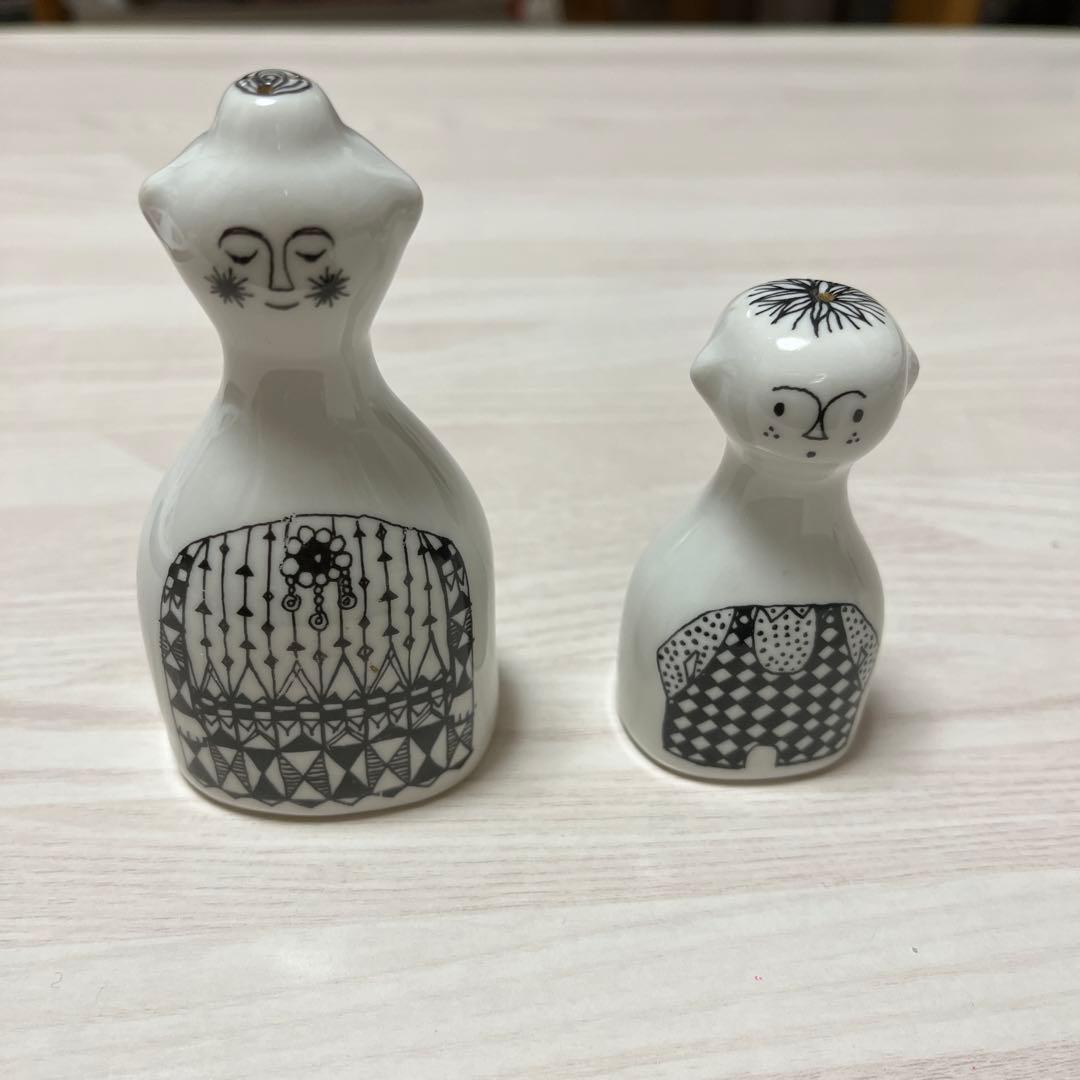 Porsgrund アンティーク　陶器　ソルト&ペッパー入れ