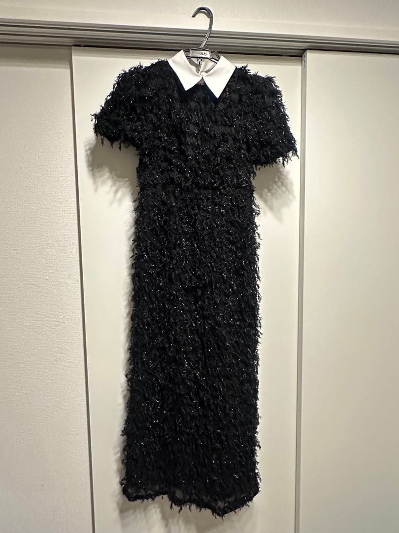 【新品未使用タグ付】Acka. lame fringe puff dress