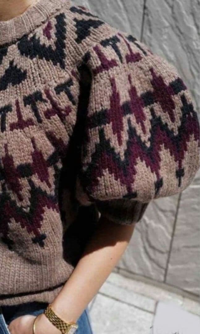 美品 machatt 24AW ローゲージノルディックニット