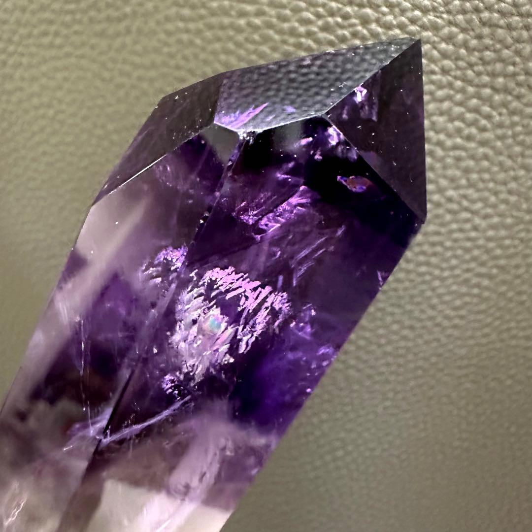爆レア❗️ロマネサイト虹☆アメジストナチュラルポイントワンド ファントムA973