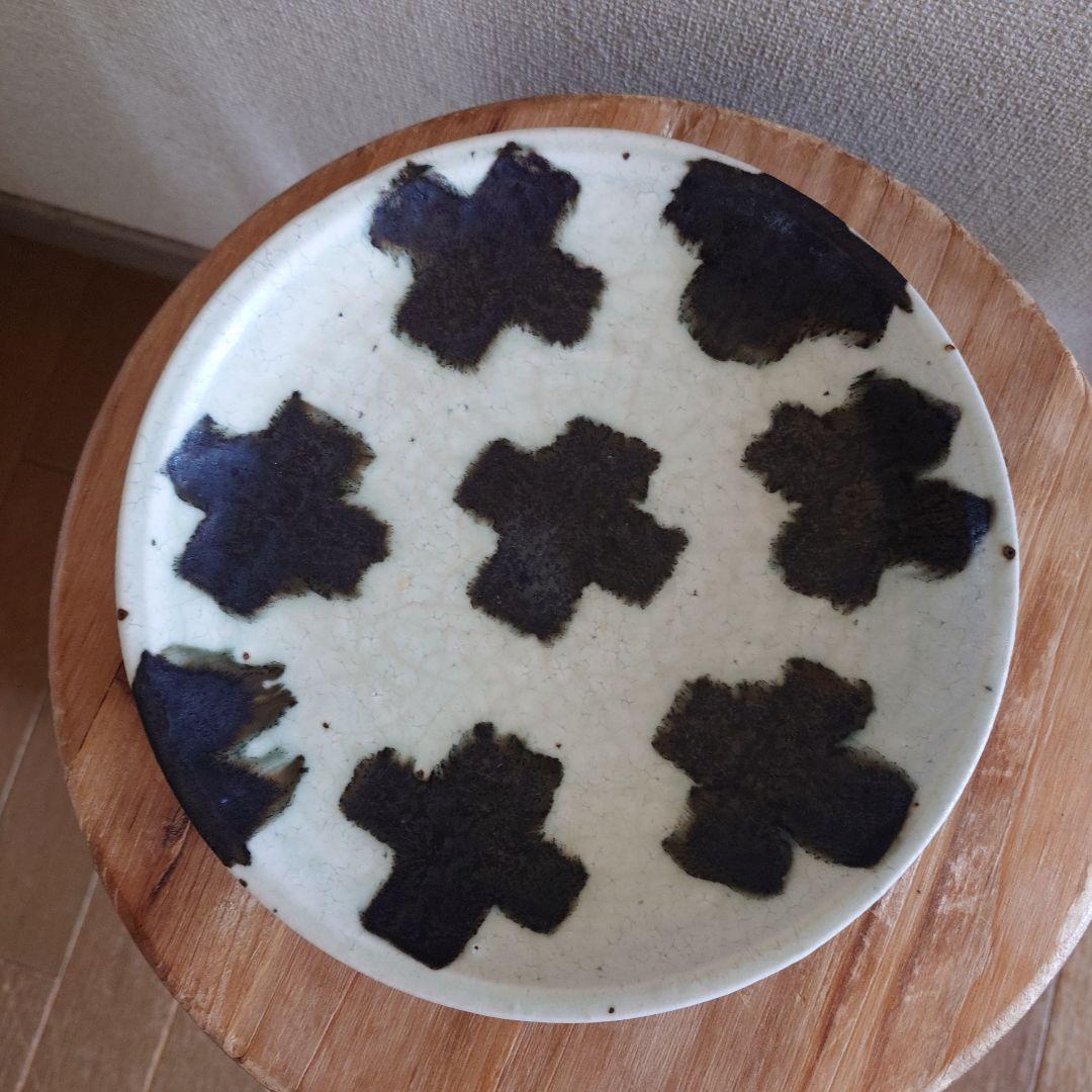 B 楠田純子 墨絵 クロス 21.5センチ