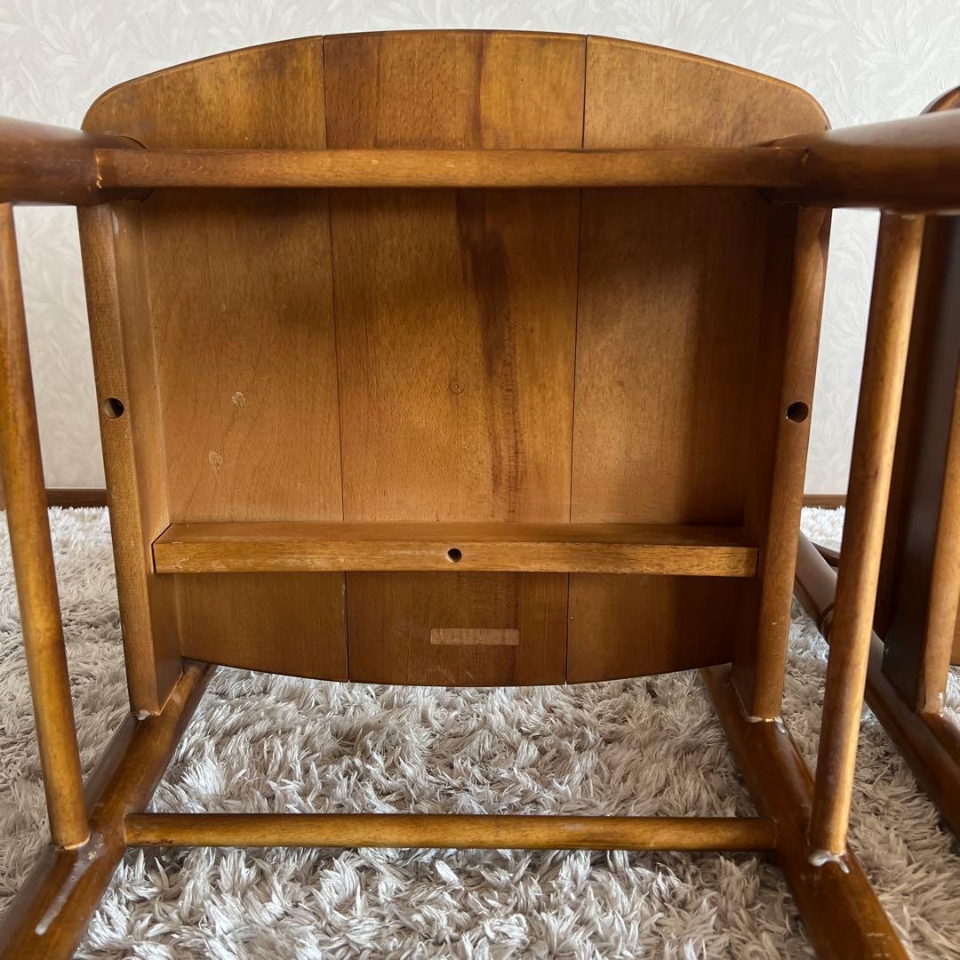 オールド カリモク コロニアル ダイニングチェア 馬車刻印 2脚 90年代 ①
