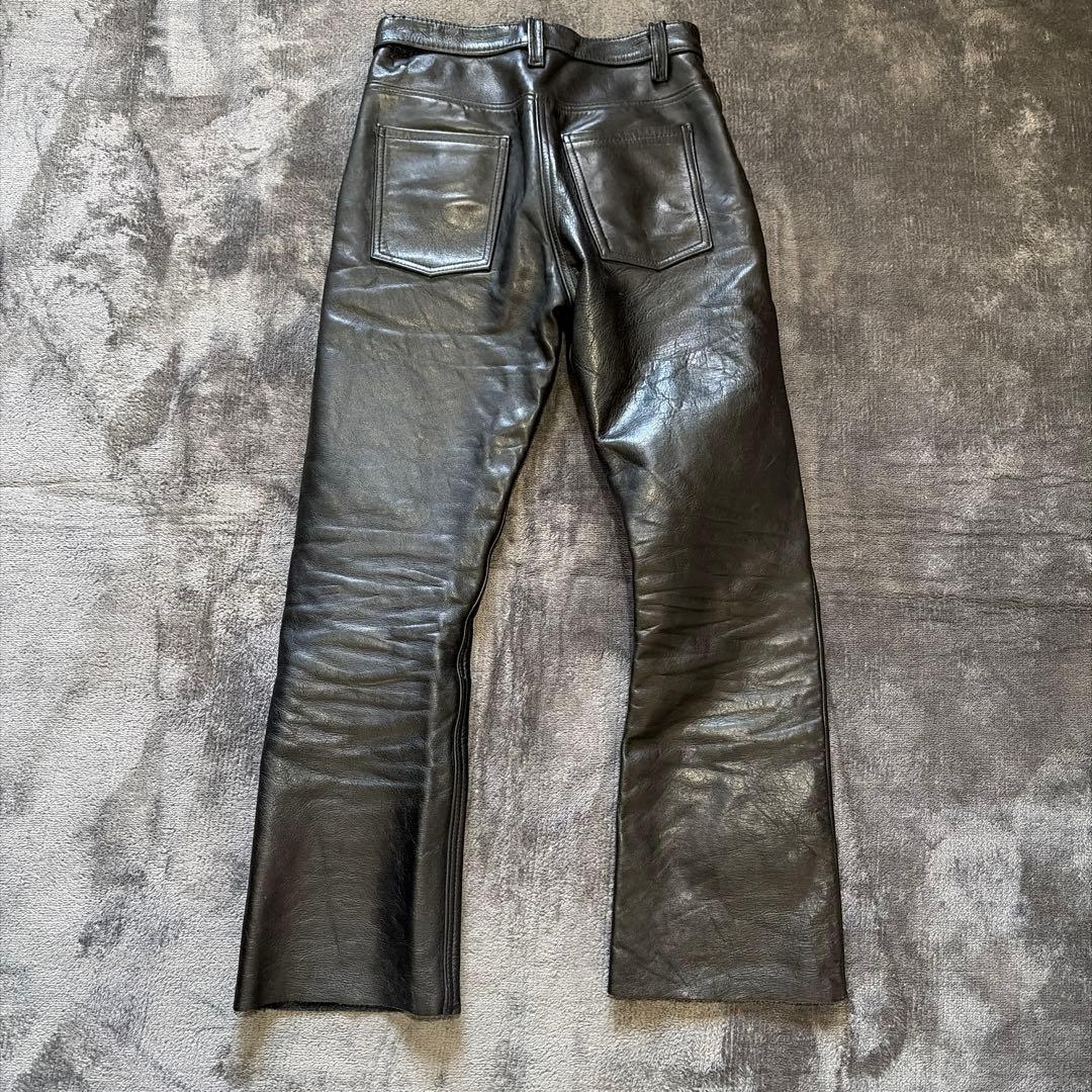 vanson バンソン　黒　レザーパンツ　29 カットオフ
