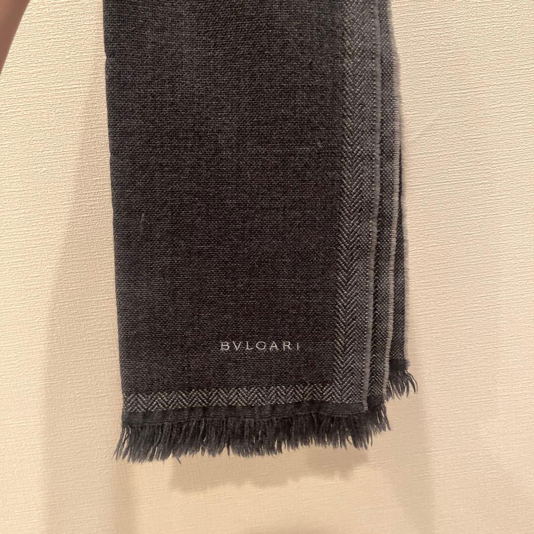 BVLGARI マフラー グレー
