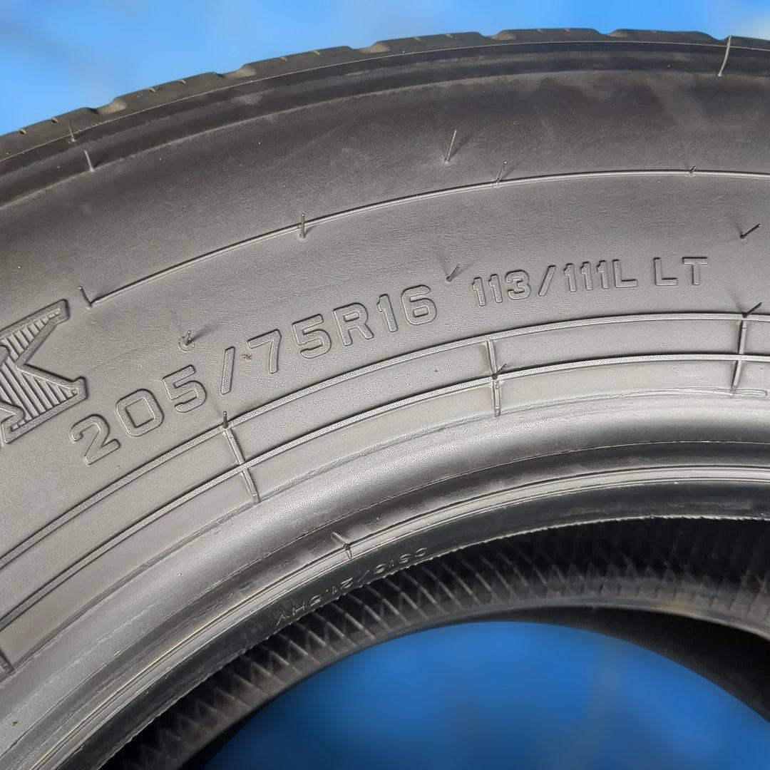 205/75R16 LT ダンロップ 夏タイヤ 2本 バリ溝 2本 送料込み