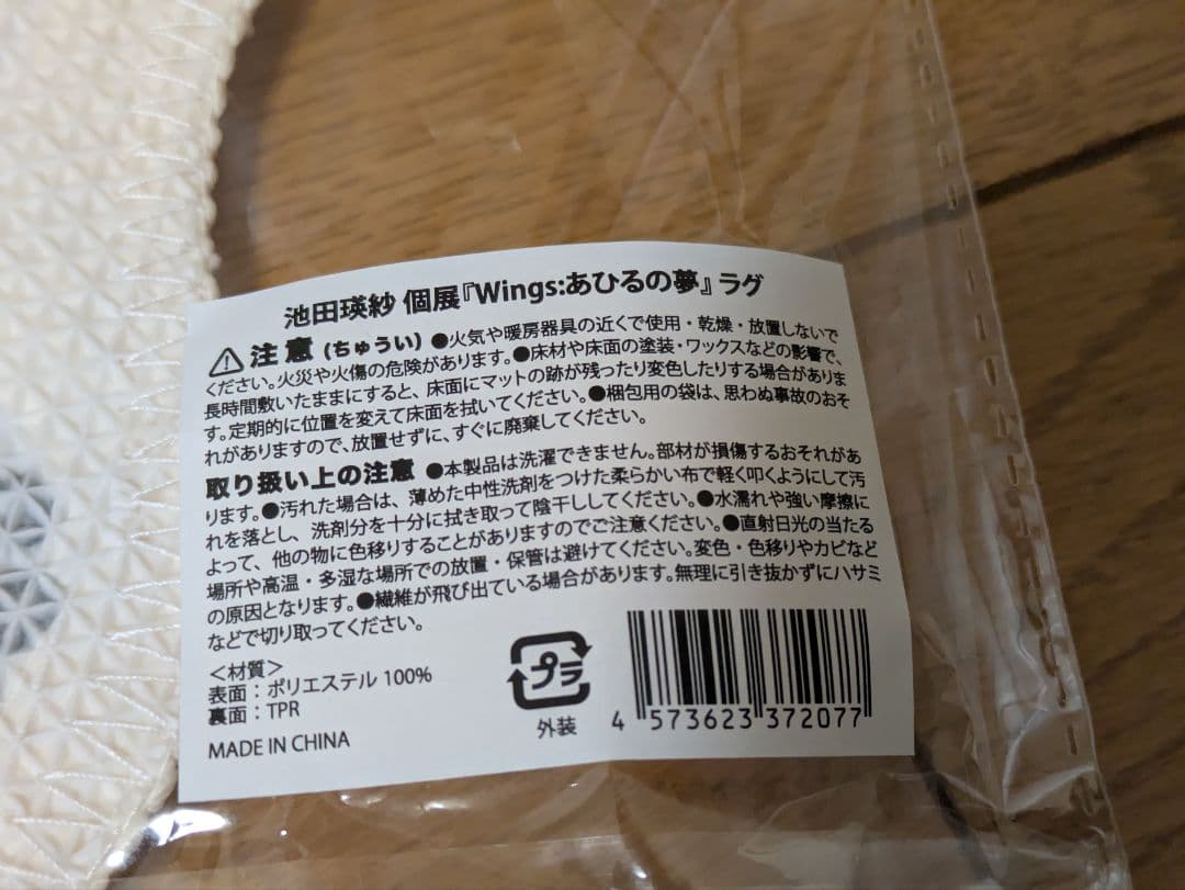 乃木坂46　池田瑛紗　「wings:あひるの夢」　ラグ　てれぱんだ