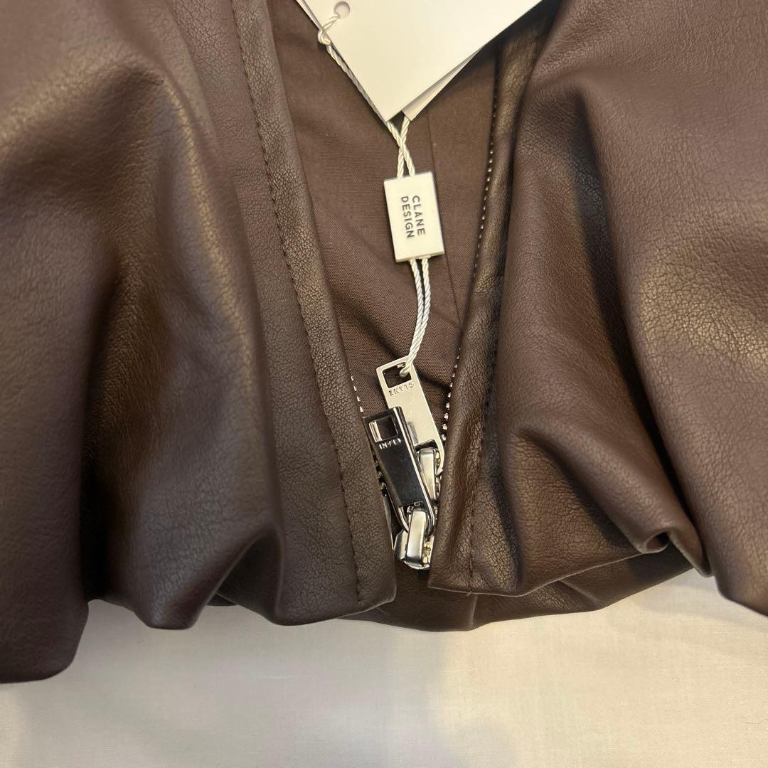 CLANE クラネ フェイクレザーバルーンジャケット新品