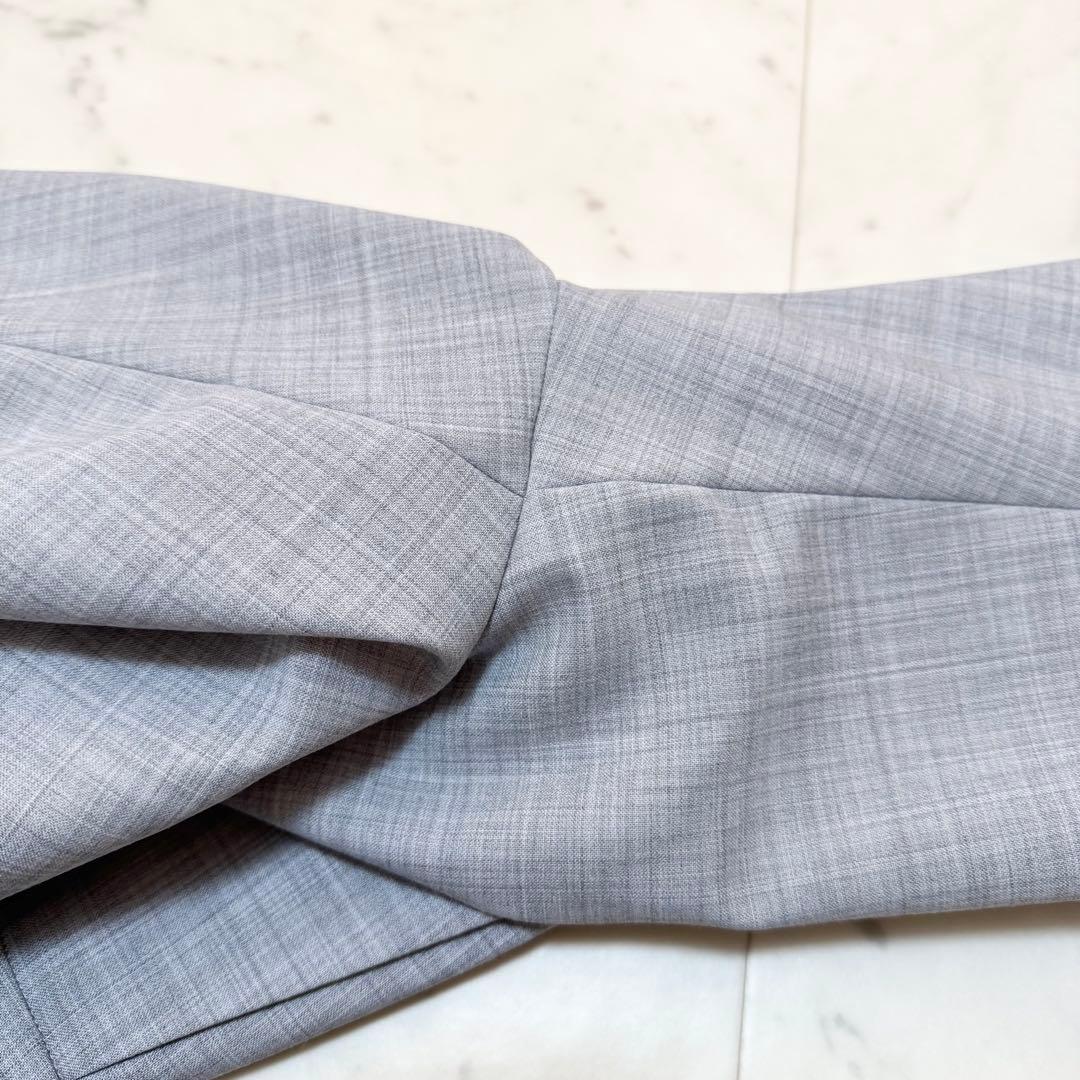 【新品】グリーンレーベル パンツスーツ セットアップ 洗える ノーカラー