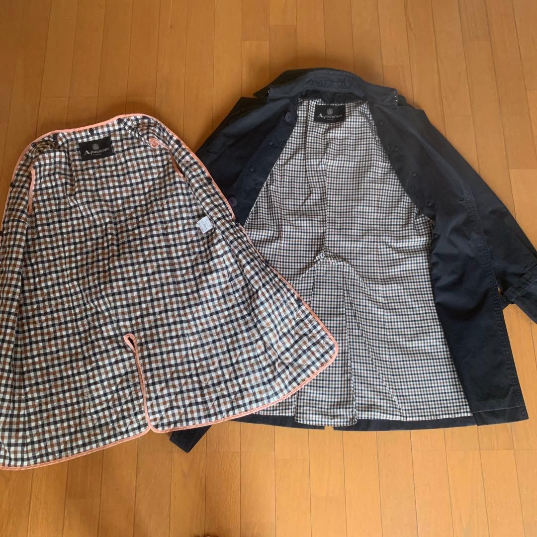 masamania アクアスキュータム トレンチコート ネイビー