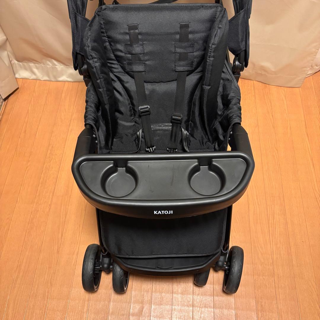 【美品】カトージ 二人でゴー 直営店モデル ブラック 二人乗りベビーカー