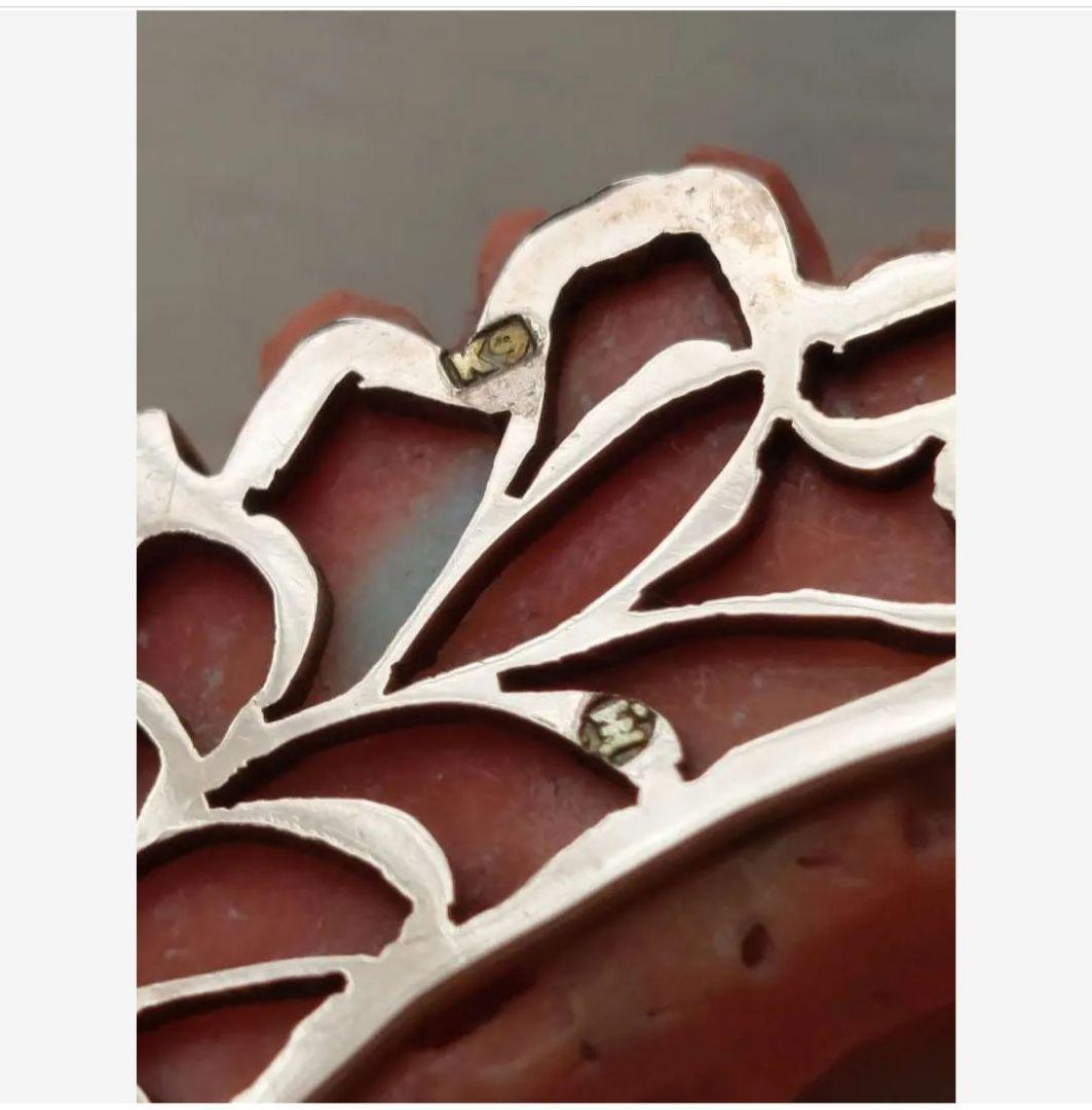 K9 玉？ 刻印あり　帯留め　アンティーク~セミアンティーク