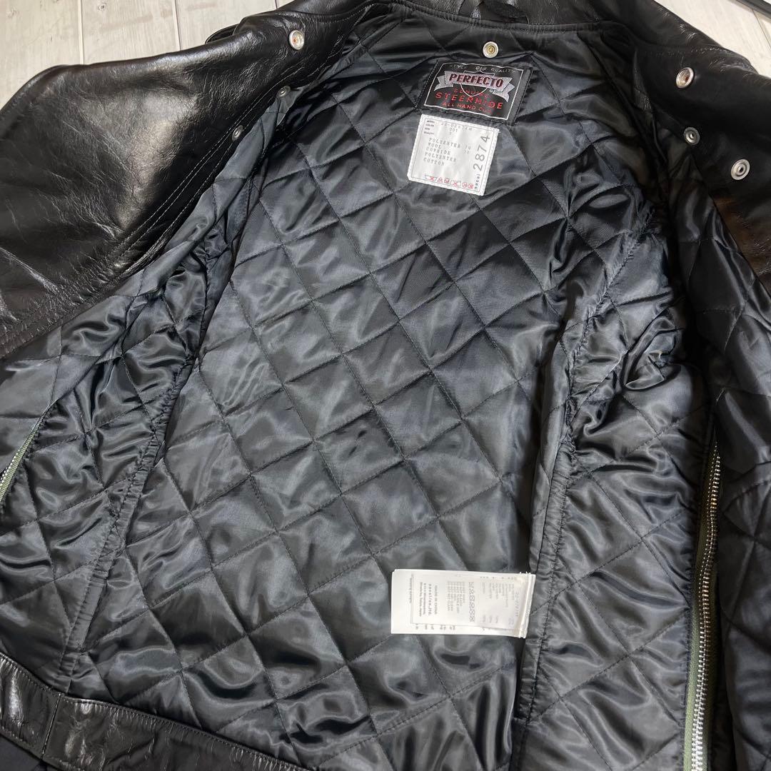 sacai Schottエディション ブラック Suiting レザージャケット