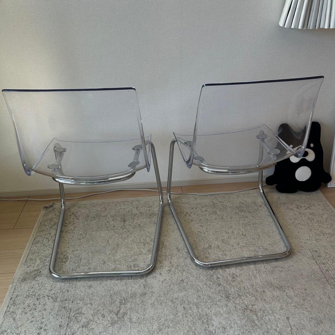 IKEA TOBIAS 2脚セット トービアス スケルトン　クリアチェア