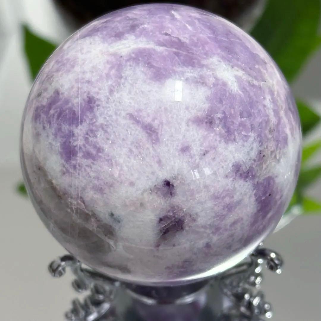 激レア 高品質 パープルマイカ スフィア 6.1cm 可愛い 紫