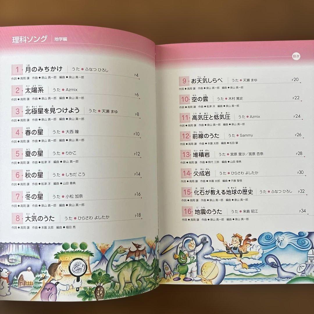 七田式　社会科ソング　理科ソング　5冊セットCD付き