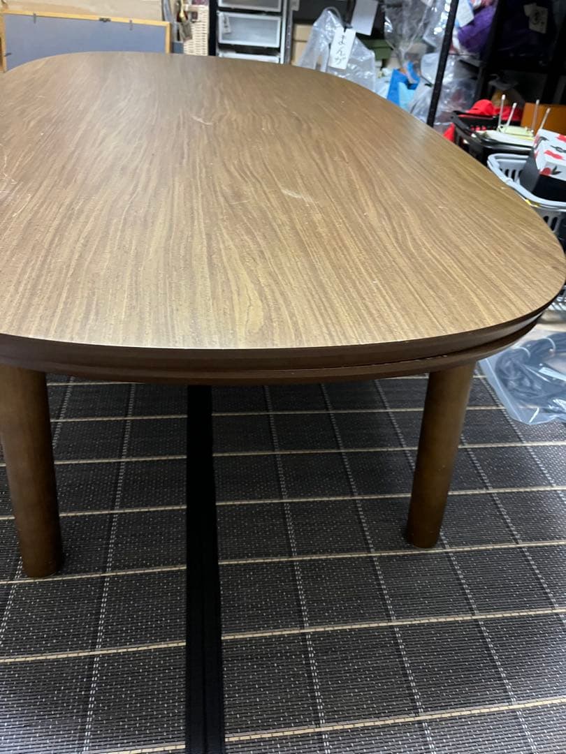 無印良品 こたつにもなるローテーブル ダークブラウン 大