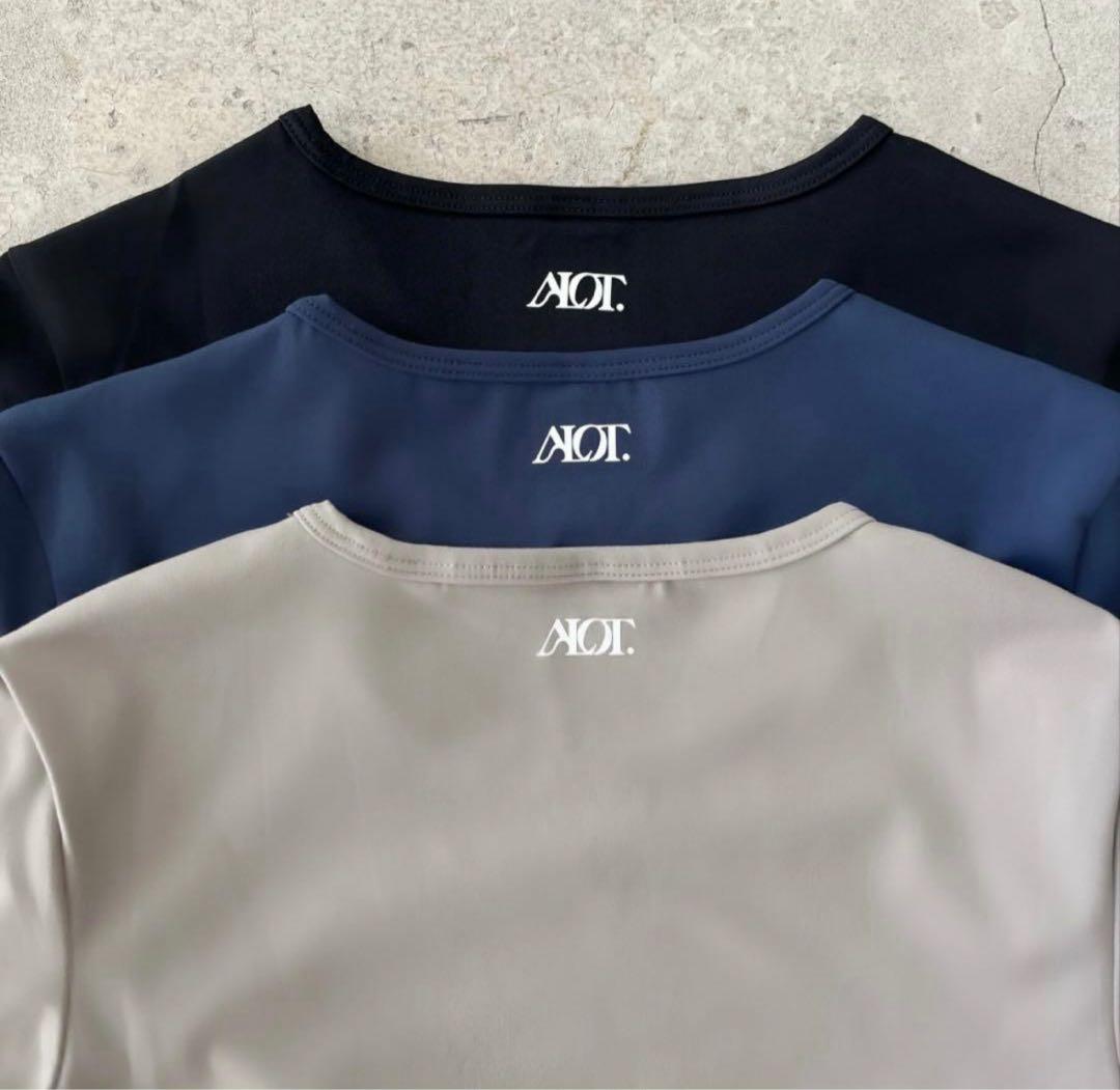 美品ALOTセットアップ ネイビー/フィットネスウェア/ヨガウェア/ジムウェア