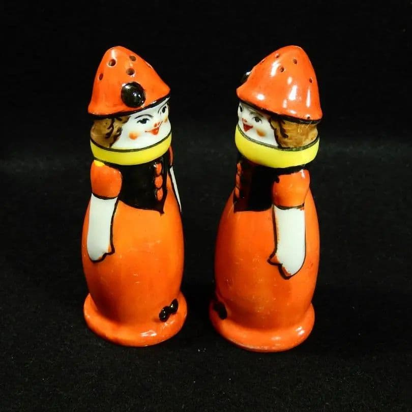 美品 オールドノリタケ デコレディ クラウン S&P シェイカー No.582