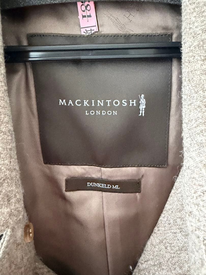 マッキントッシュロンドン　ステンカラーコート　ダンケルト　　ライトブラウン　40