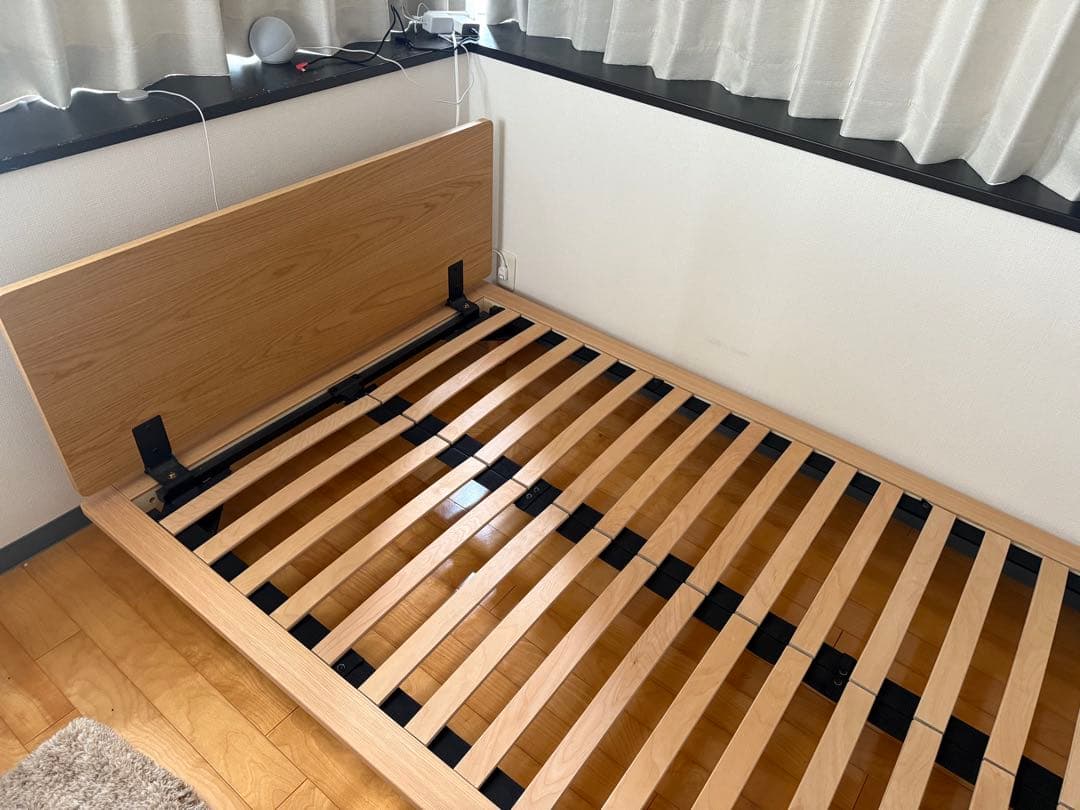 無印良品 ベッドフレーム セミダブル ヘッドボード・脚付き（12cm）