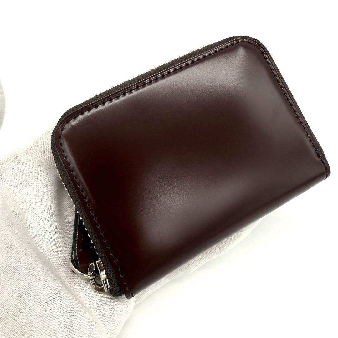 ★未使用品★SOMES SADDLE コードバン ラウンドジップ ケース