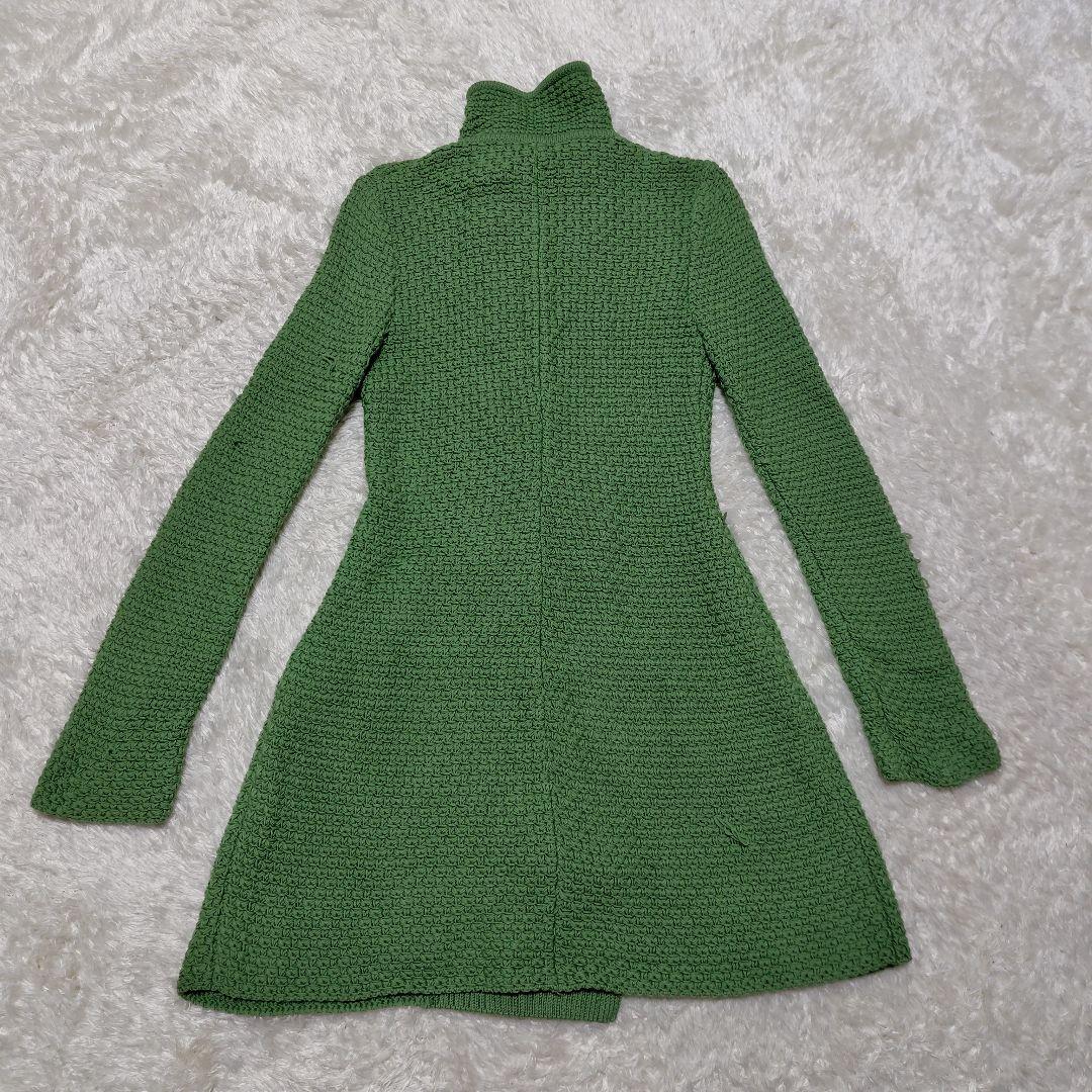 フォクシー　FOXEY　コート　ロング　ニット　ダブルボタン　アウター　FREE