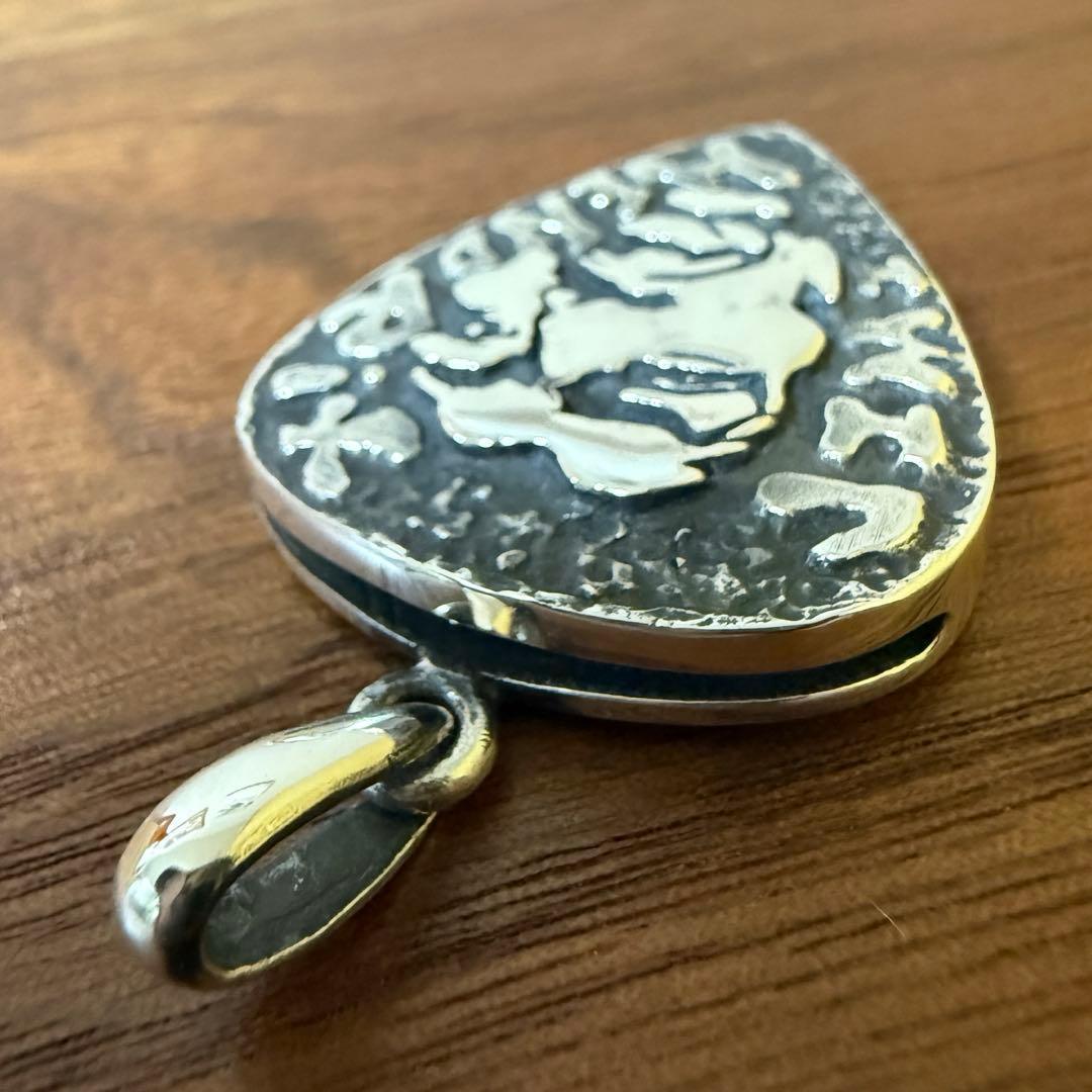 シルバー925無垢【新品】Jimi Hendrix ピックホルダーペンダント本物