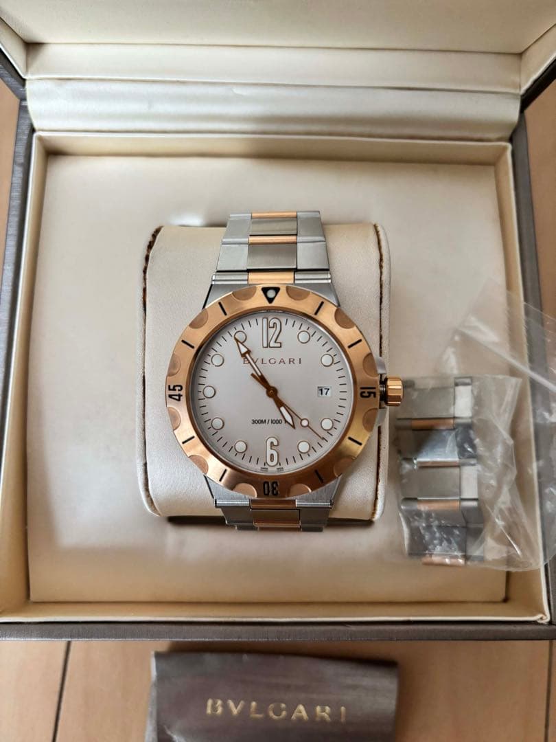 BVLGARI シルバー ゴールド ブレスレット時計