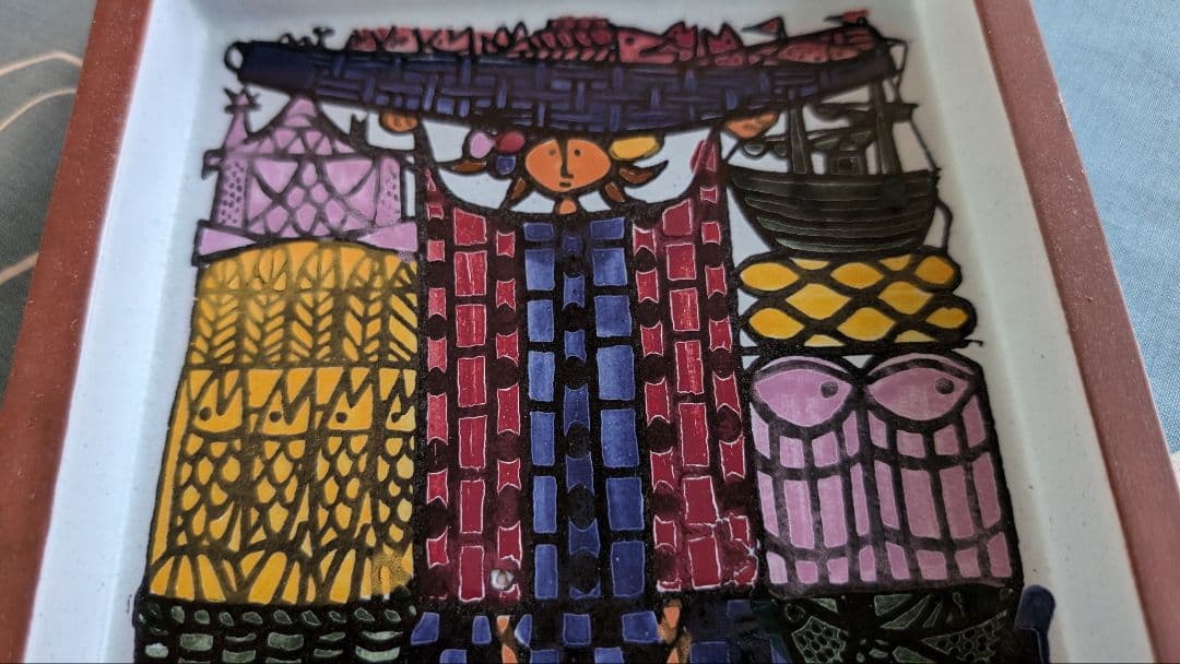 stig lindberg スティグリンドベリ 陶板 美品 北欧