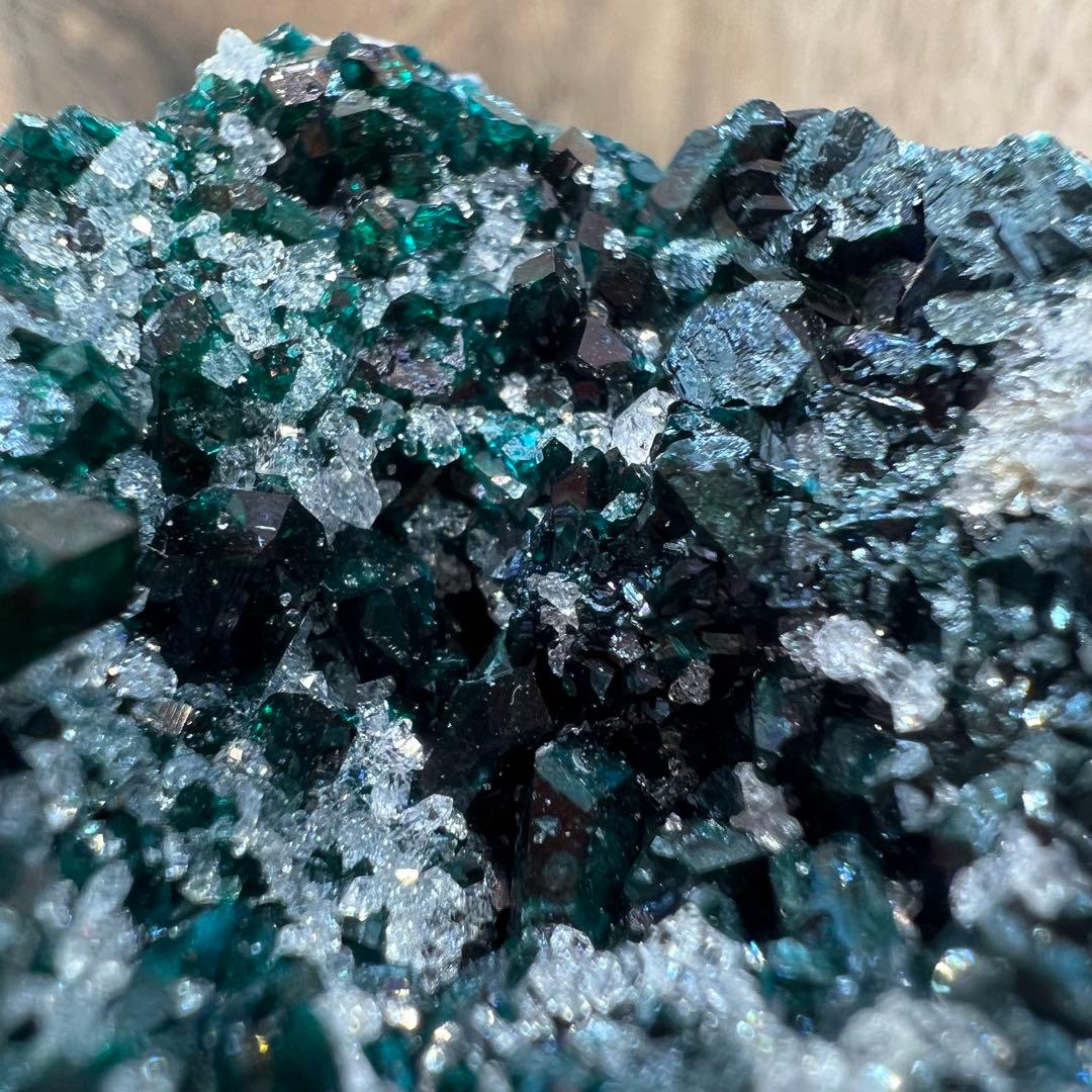 ダイオプテーズ 水晶 共生 鉱物 標本 原石