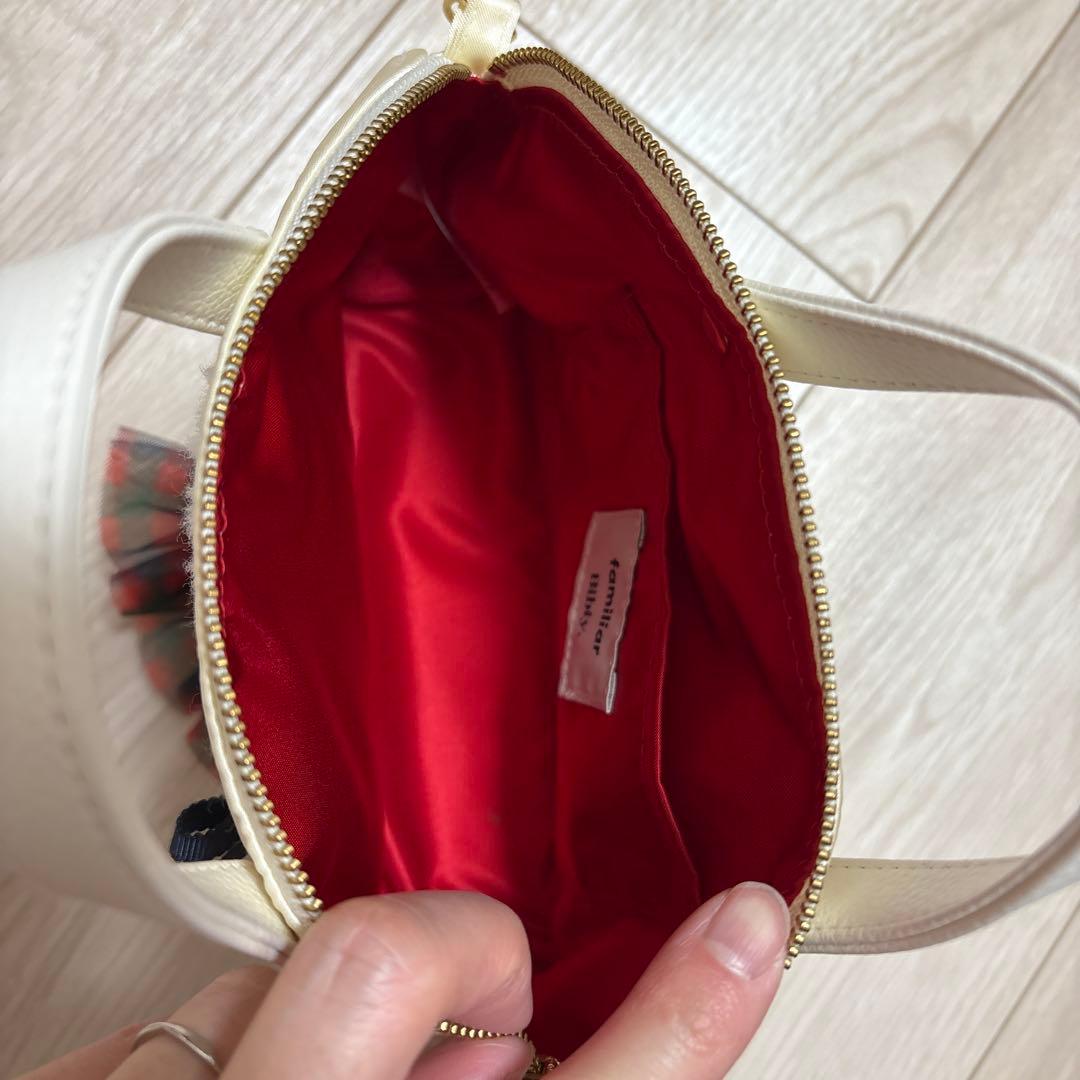 familiar ×bibiy ビビィ　ミニバッグ　白