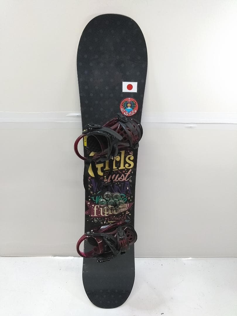 SALOMON 138cm レディース スノーボード4点セット ビン S-M△