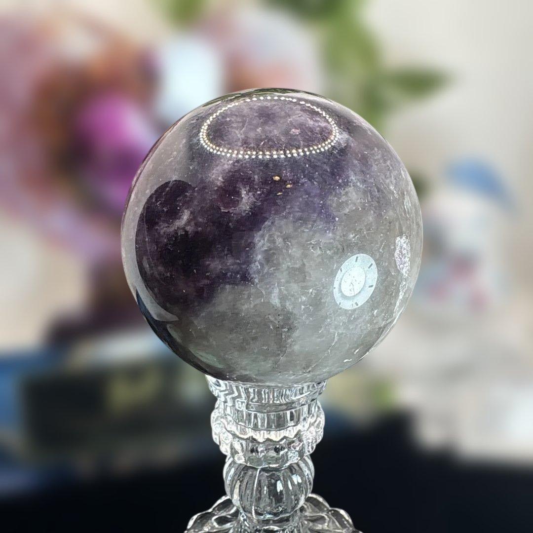 高品質 レピドライトシリカ共生スフィア♡BIGサイズ♡No.2536