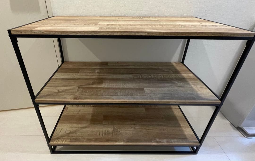 【まりり】ロウヤ ラック 木製ラック 3段 オープンシェルフ