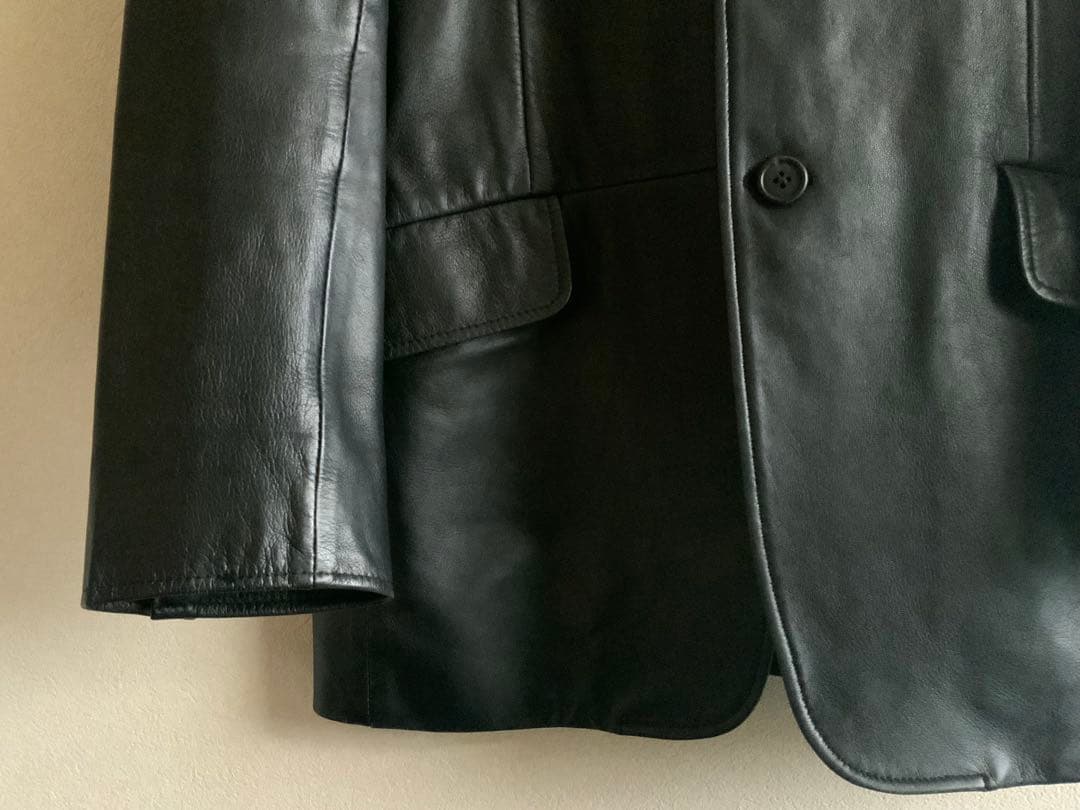 90s 00s Paul Smith ラム レザー テーラード ジャケット