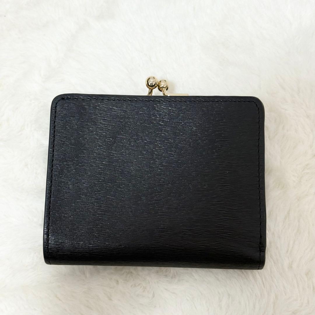 ポールスミス Paul Smith がま口財布 マーケトリーバニー ブラック美品