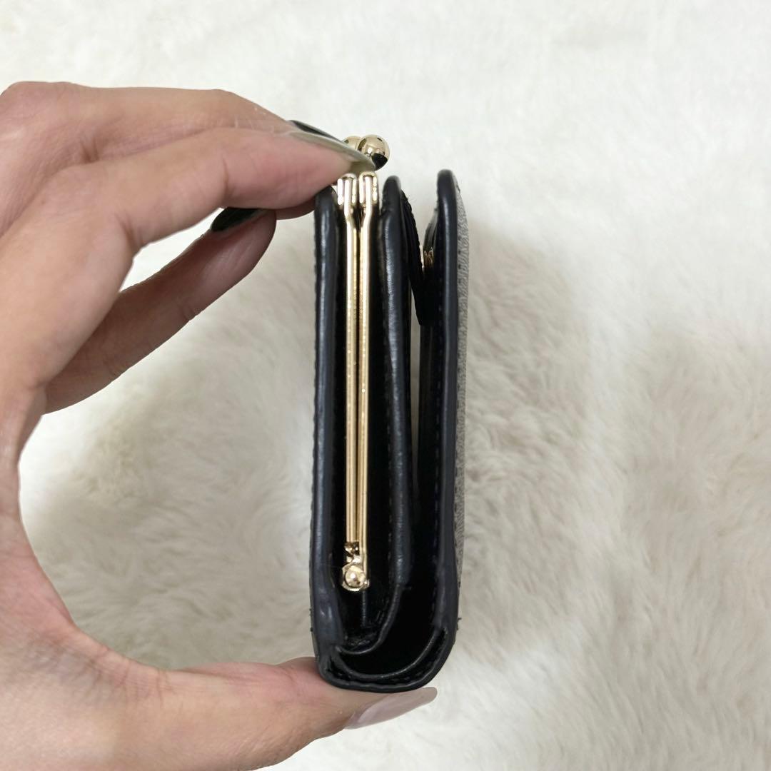 ポールスミス Paul Smith がま口財布 マーケトリーバニー ブラック美品