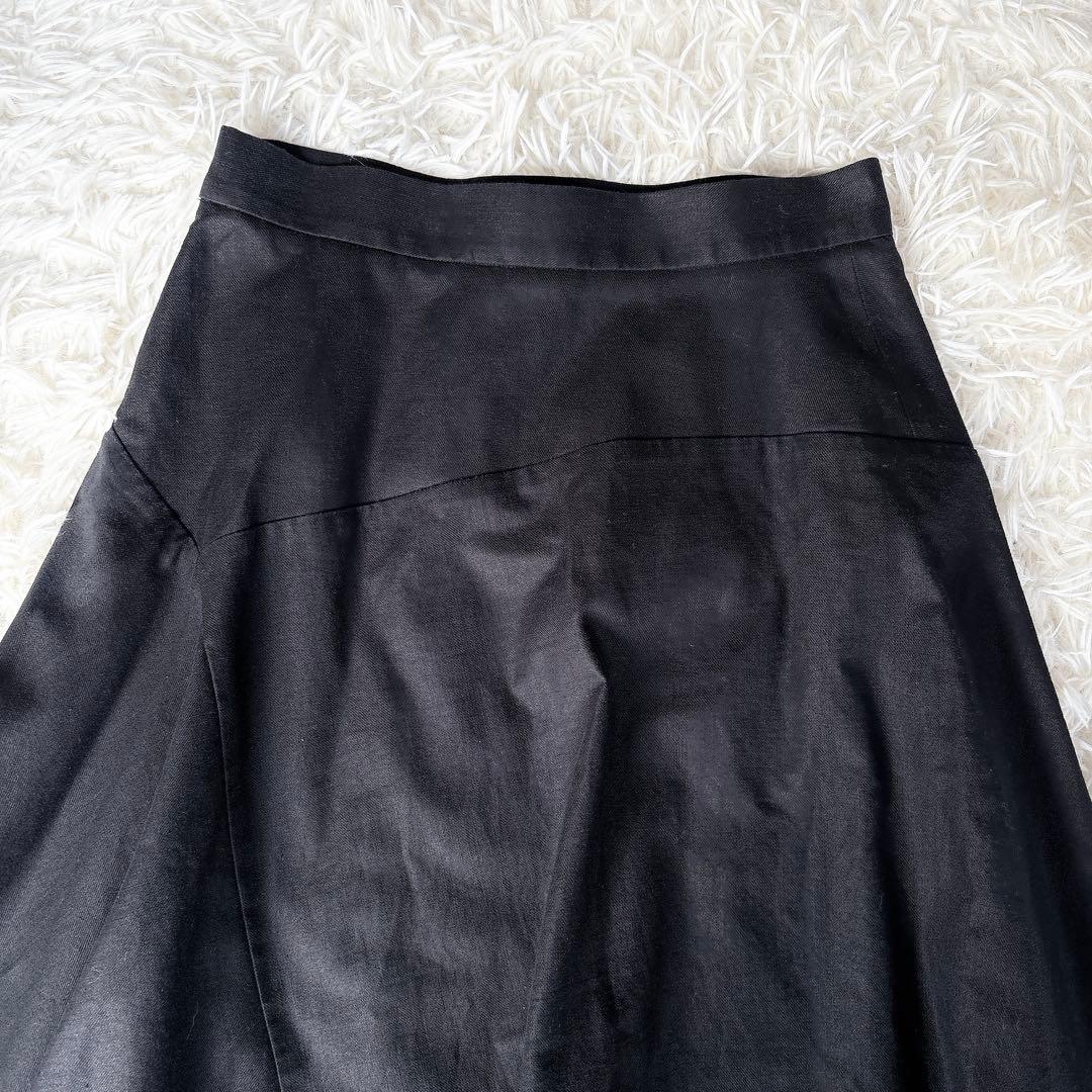 美品 ヴィヴィアンウエストウッド 変形スカート アシンメトリー リネン ロゴ