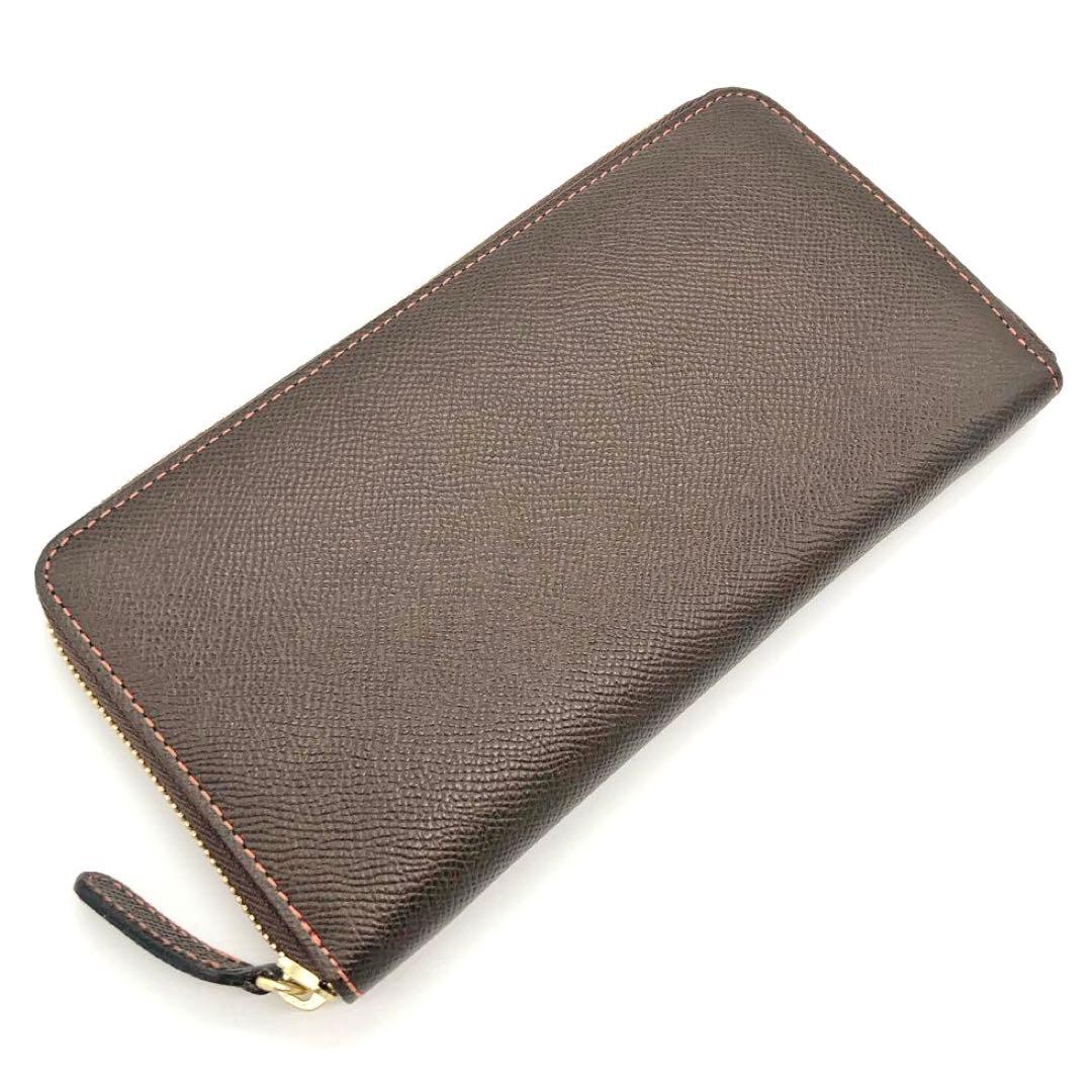 未使用✨長財布　ラウンドファスナー チョコ　オレンジ