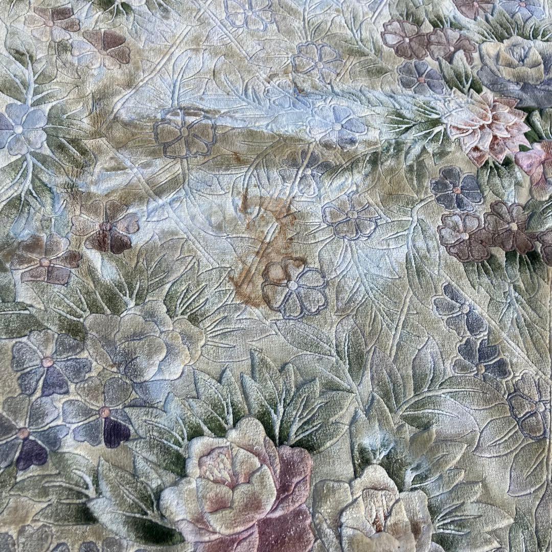 昭和レトロ アラベスク模様 花柄 ペルシャ絨毯 大型絨毯 カーペット ラグ