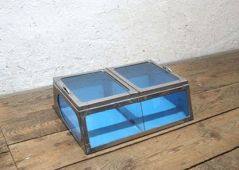 1328 昭和レトロな駄菓子屋のガラスケース　飾り棚　陳列棚　ビンテージ　古家具